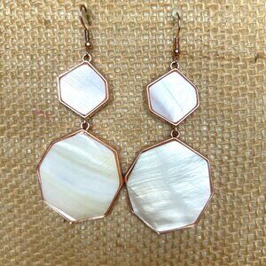 Paparazzi-Vacation Glow-Rose Gold Shell-Like Earrings